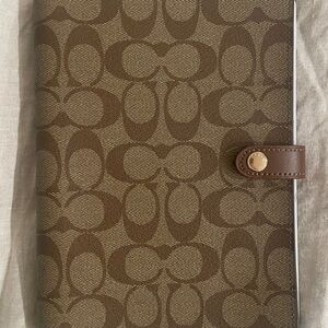 Coach Tan and Brown Monogram Organizer